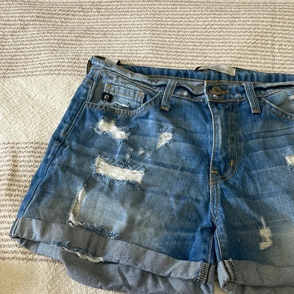 KANCAN Distressed Denim Shorts Blue Size 26 - Image 3