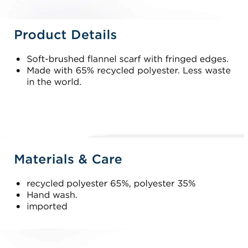 OLD NAVY flannel scarf, NWT - Image 8