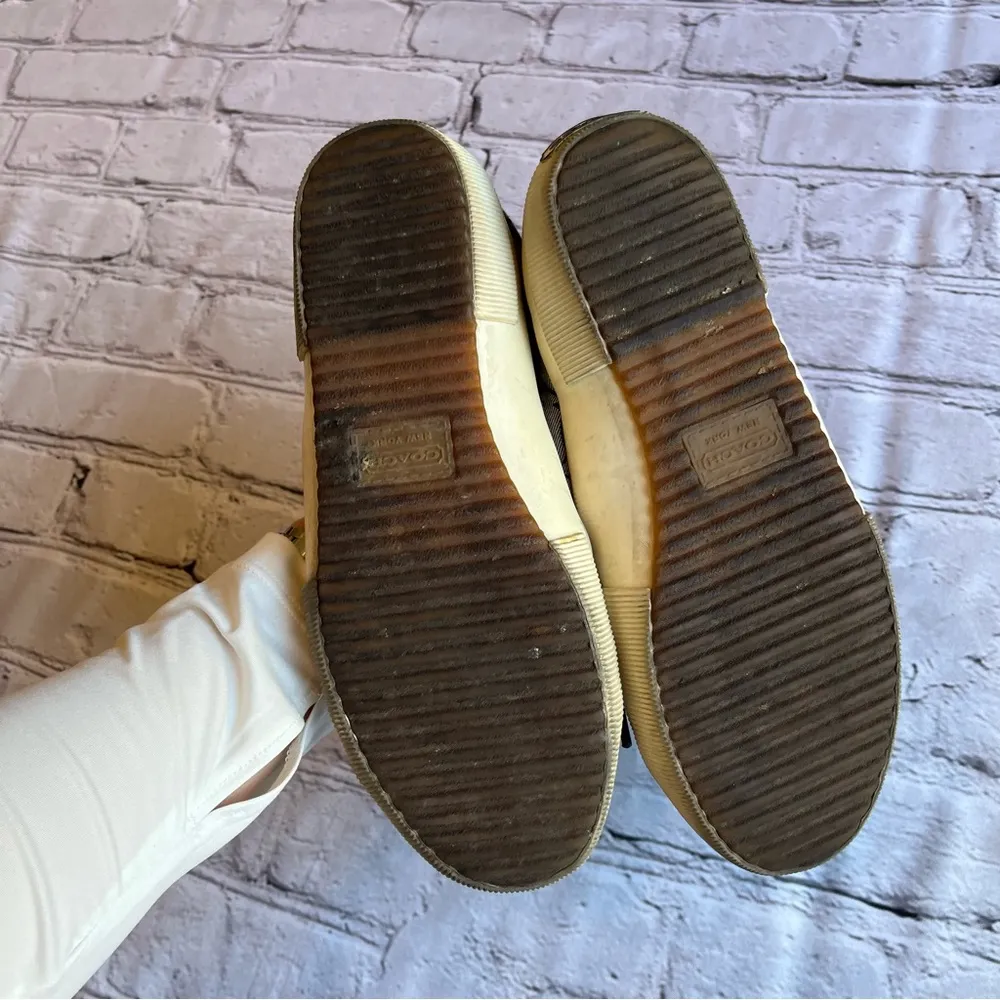 Coach Kalyn Low Top Logo Canvas Sneakers Shoes Womens 5.5 Black - Image 3