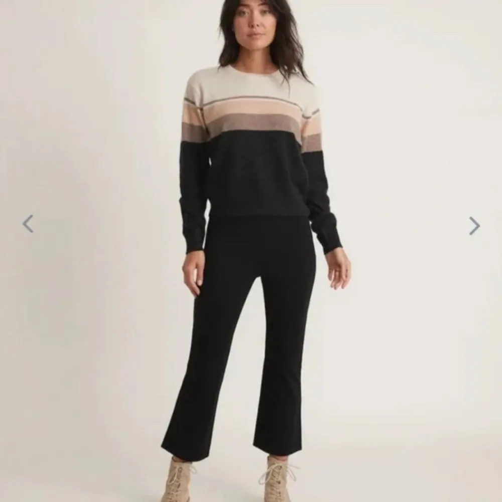 Marine Layer Valencia Kick Flare Pants – Size Large – Black - Image 2