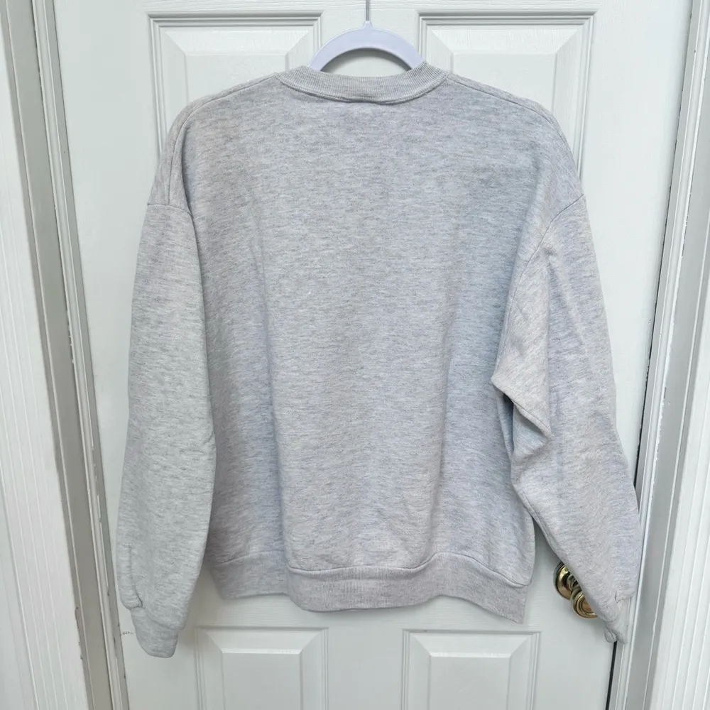 Vintage JERZEES Gray Salem Massachusetts Sweatshirt LARGE - Image 4