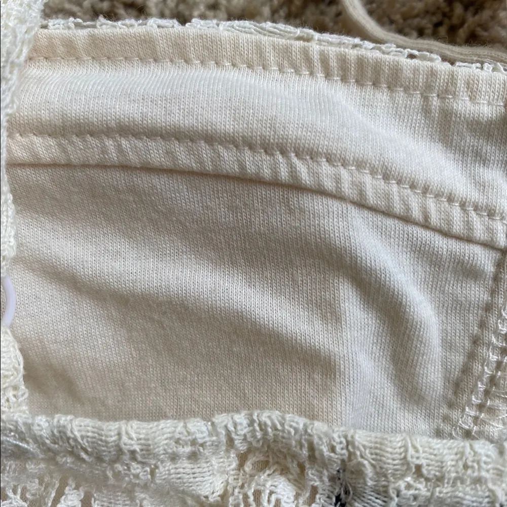 F21 lace cropped bandeau crochet bustier bra Sz S - Image 14