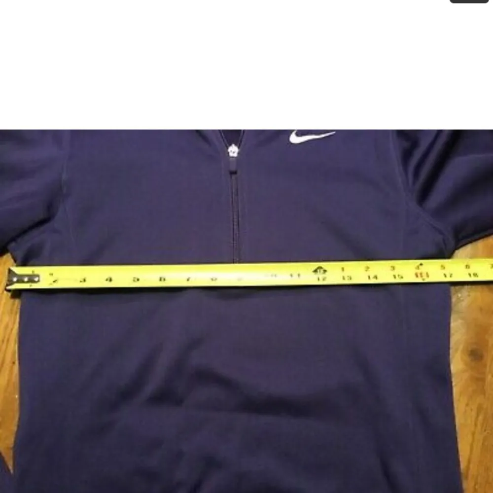 Women Nike LS Purple Hood Sweatshirt 1/4 Zip Sz XS - Image 5