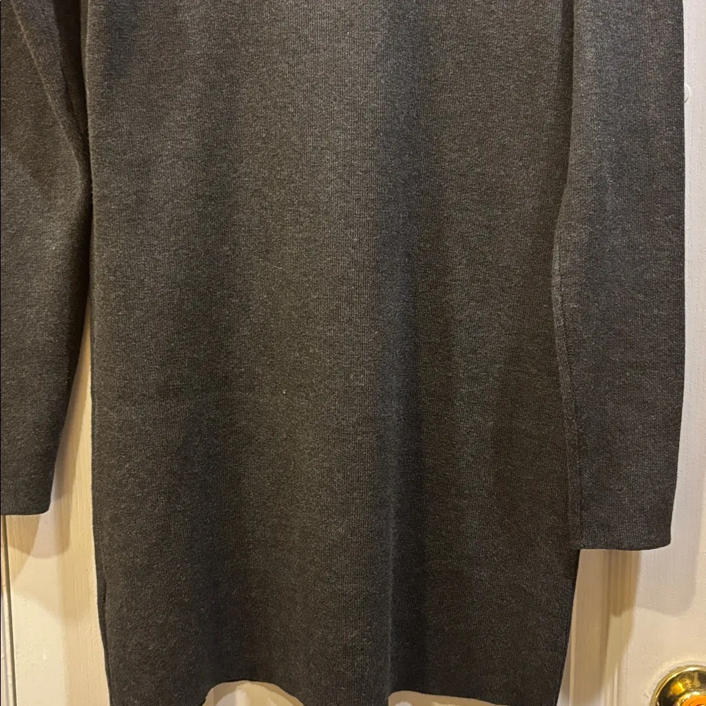 CABLE & GAUGE MOCK TURTLENECK SWEATER DRESS WITH CUT OUT ON FRONT SPARKLES TOO - Image 8