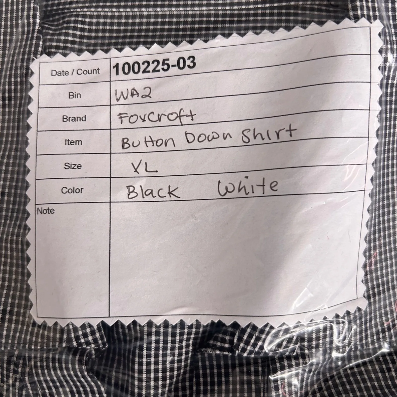 Foxcroft  Gingham Button Up Shirt Black White XL - Image 13