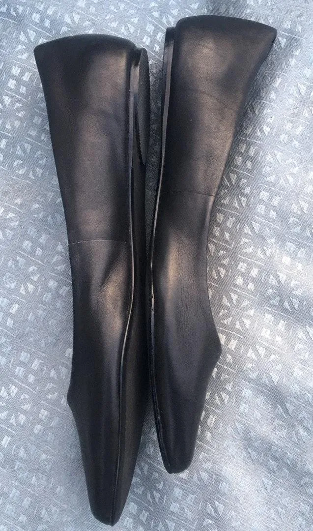 Black Leather Flats - Image 6