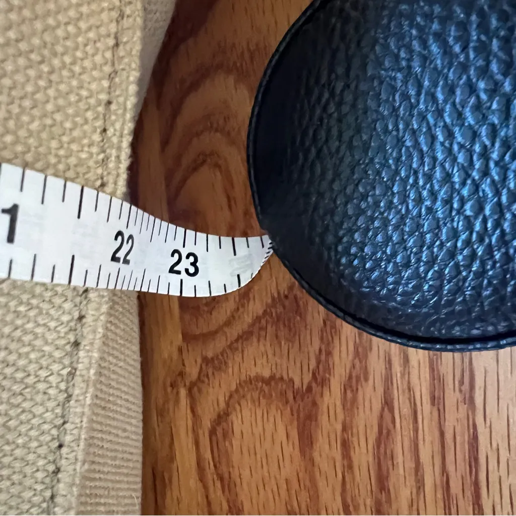 Banana Republic Beige Heavy Canvas‎ Shoulder Tote Bag  22” x 13” Handles Pockets - Image 14