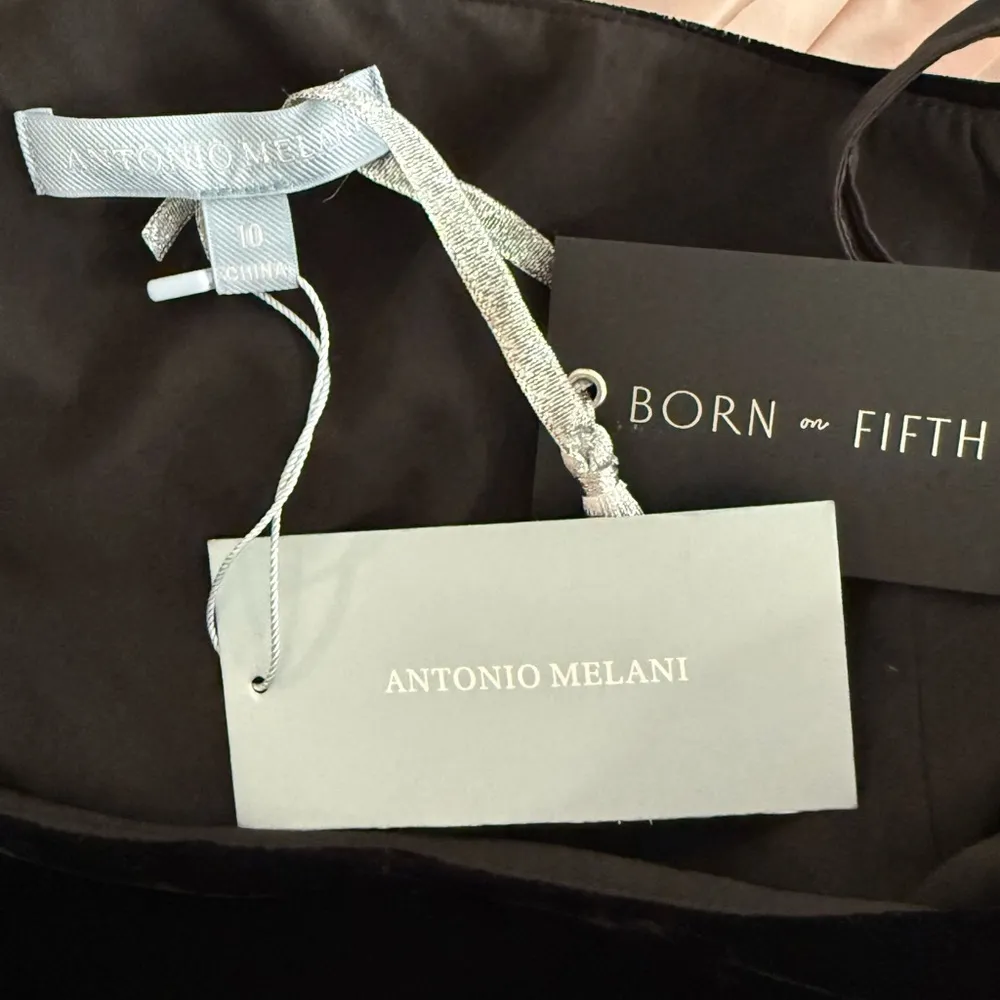 ANTONIO MELANI BORN ON FIFTH BLAIR ONE SHOULDER VELVET & TAFFETA DRESS Size 10 - Image 10