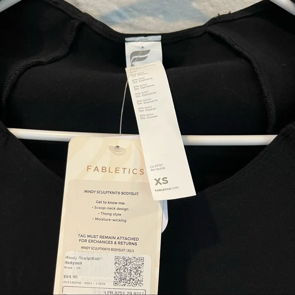 NWT Fabletics Mindy SculptKnit® Bodysuit- Black- Womens XS - Image 9