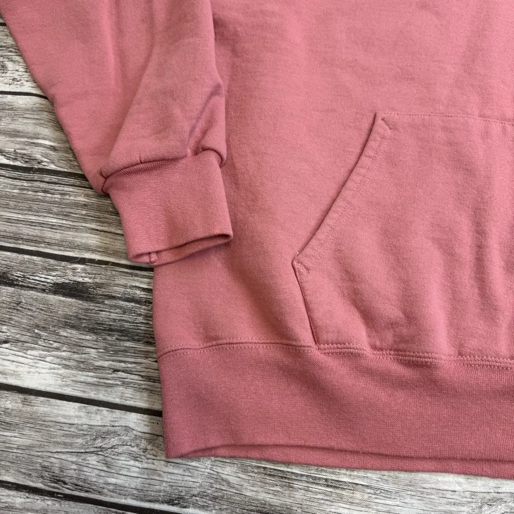 Hanes Women's Pullover Hoodie Drawstring Hood Kangaroo Pocket M Med Medium Pink - Image 7