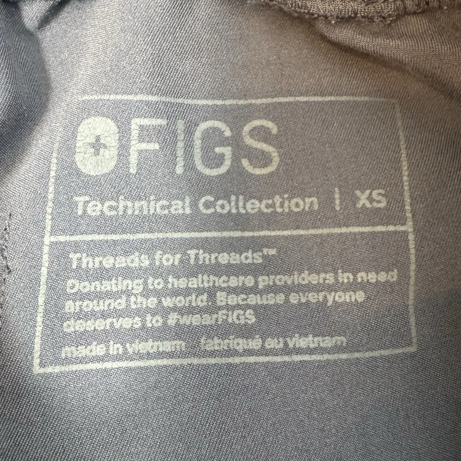 Figs High Waisted Yola Skinny Scrub Pants Cargo Size XS Charcoal Gray Nurse Work - Image 5