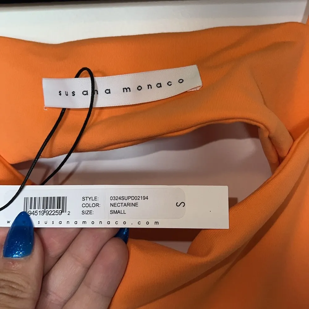 NWT  Cut Out Open String Dress - Nectarine - Image 4