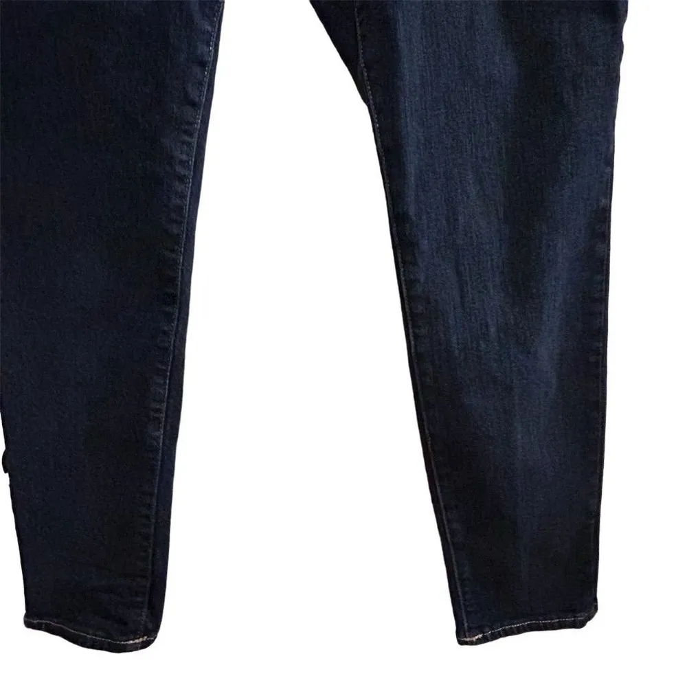 ANA Women's Size 14 Mid-Rise Skinny Jeans Dark Blue Denim - Image 3