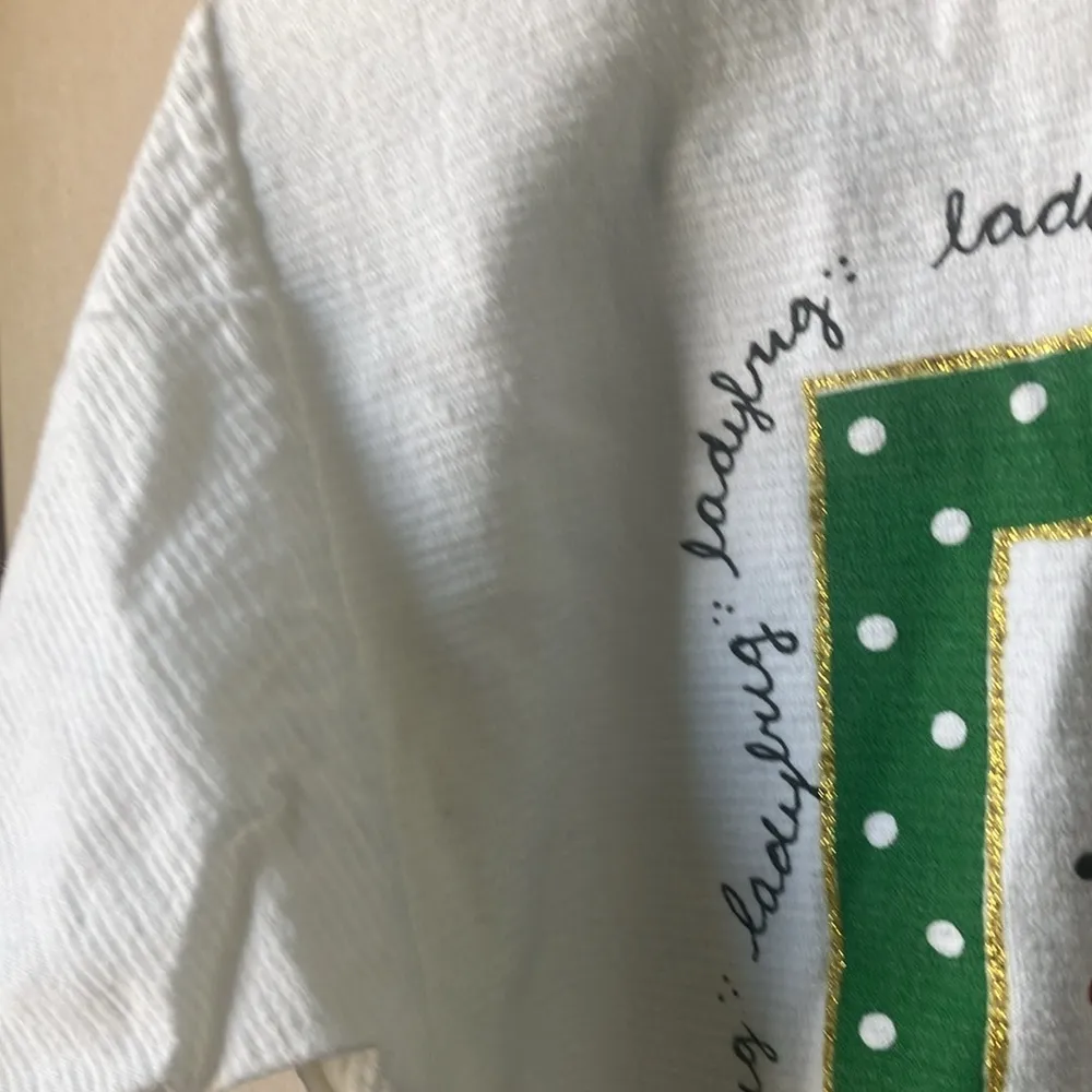 None White Ladybug Tee with Green Border medium - Image 4