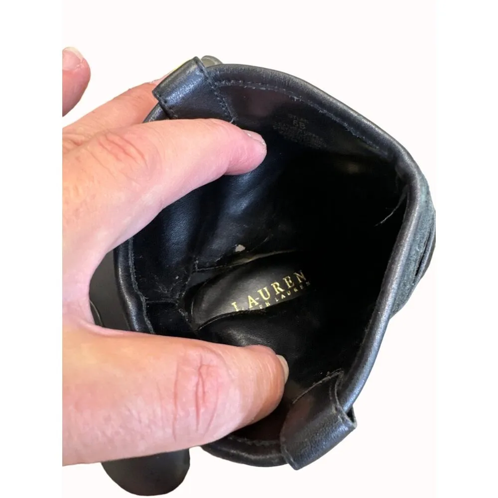 Ralph Lauren Lauren women’s black leather ankle boots 6B SKU 5421 Size undefined - Image 8