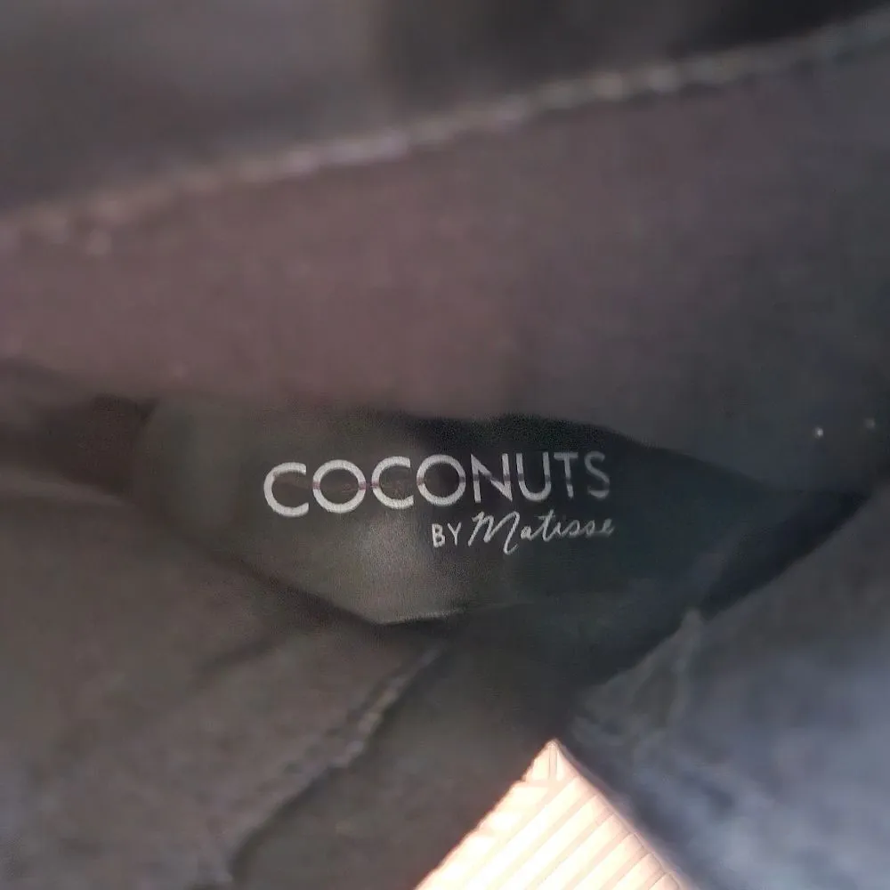 Coconuts by Matisse Booties Ankle Fringe Jane Black Suede Heeled Boots Casual - Image 12