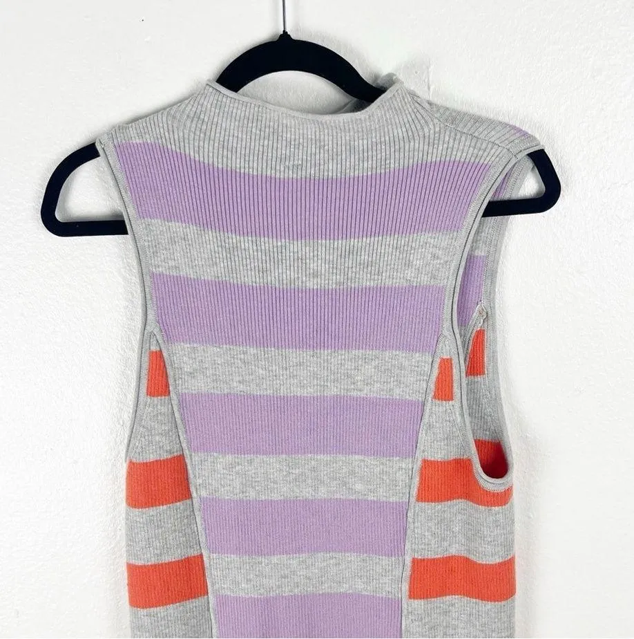 ANTHROPOLOGIE Daily Practice Striped Sleeveless Mock-Neck Sweater Dress Large - Image 10