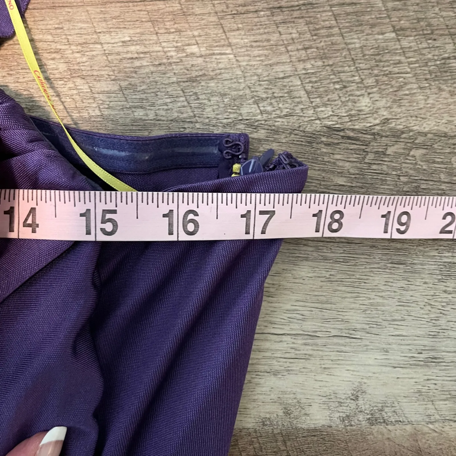 Catherine Malandrino Purple One Shoulder Ruffle Dress Party Cocktail Evening - Image 7