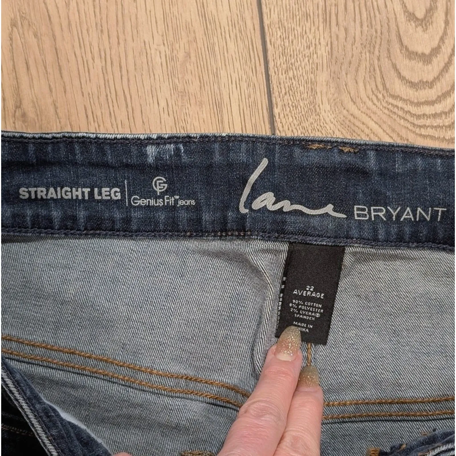 Lane Bryant Plus Size 22 Average 3X Straight Leg Jeans Stretch Genius Fit Ripped - Image 3