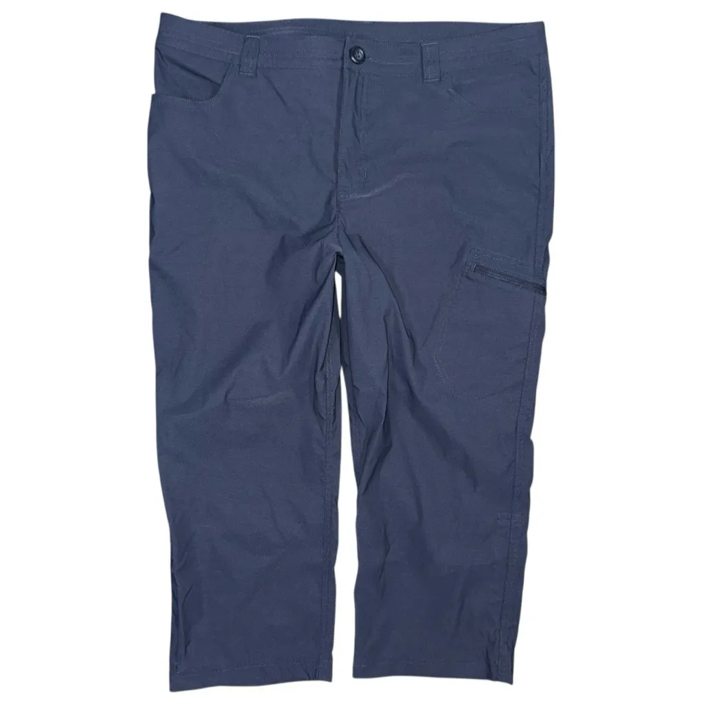 Eddie Bauer Rainier Active Tech Capris Womens 12 Navy Waterproof Stretch Outdoor - Image 2