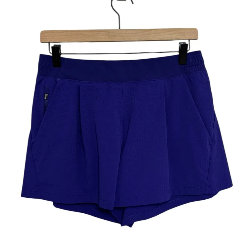 Athleta Textured Brooklyn Short in Dark Purple - Size 8 - Image 3