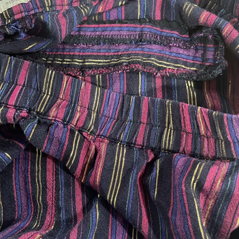 MARINE LAYER Allison Multi-Colored Magenta Gold Lurex Stripped Pants, Size M - Image 12