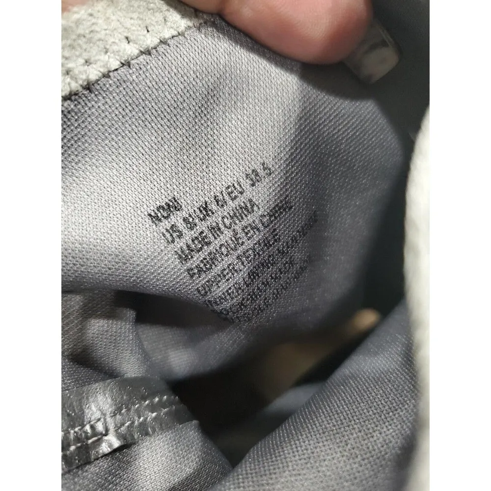 Noni Women's Gray Textile Upper Mid Calf Peep Toe Block Heels Casual Booties 8 - Image 11