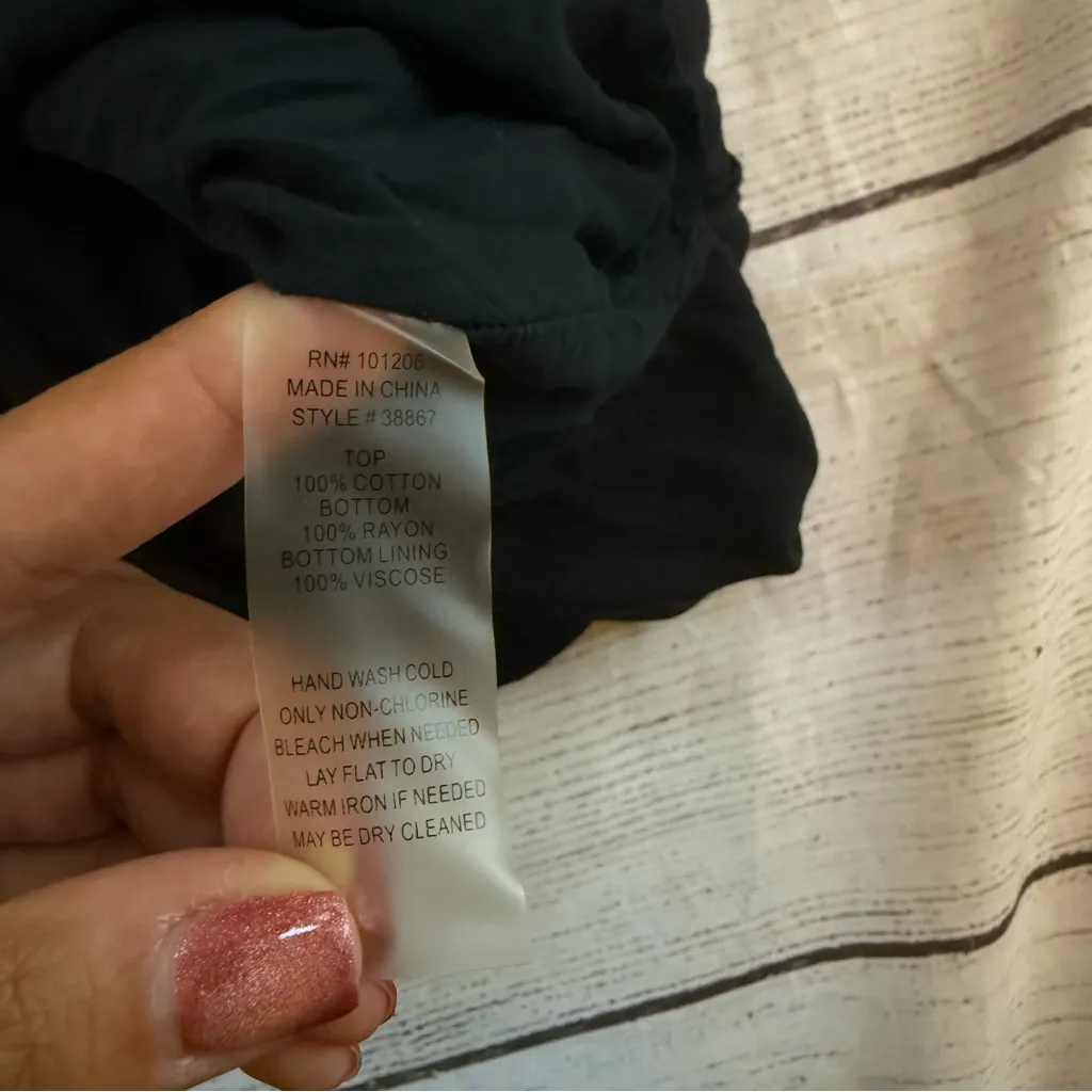 Soft Surroundings crisscross back dress size petite medium tank black high low - Image 8