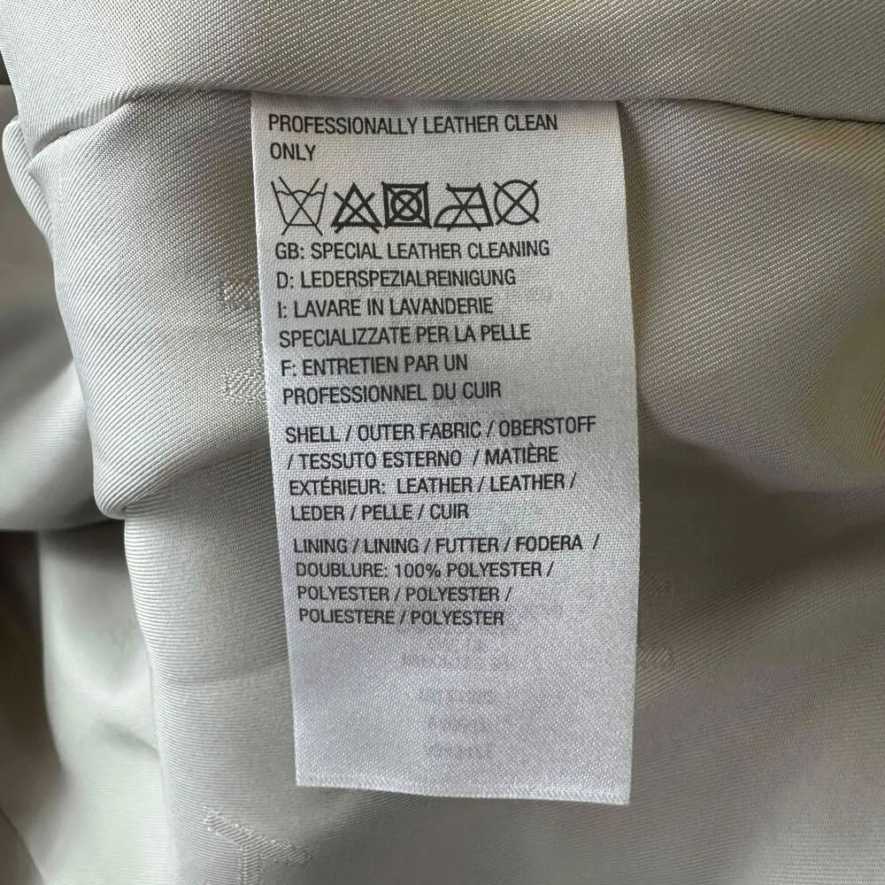 NWOT Halston 100% Leather Trench Coat w/ Belt - Image 6