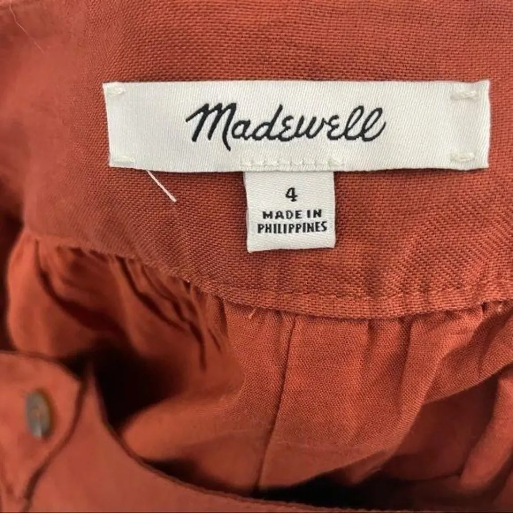Madewell maxi burnt orange button down boho skirt size 4 - Image 3