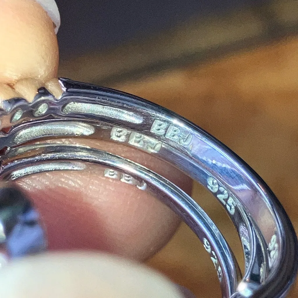 Multi Gemstone Stackable Ring Set Size 6 Purple - Image 6