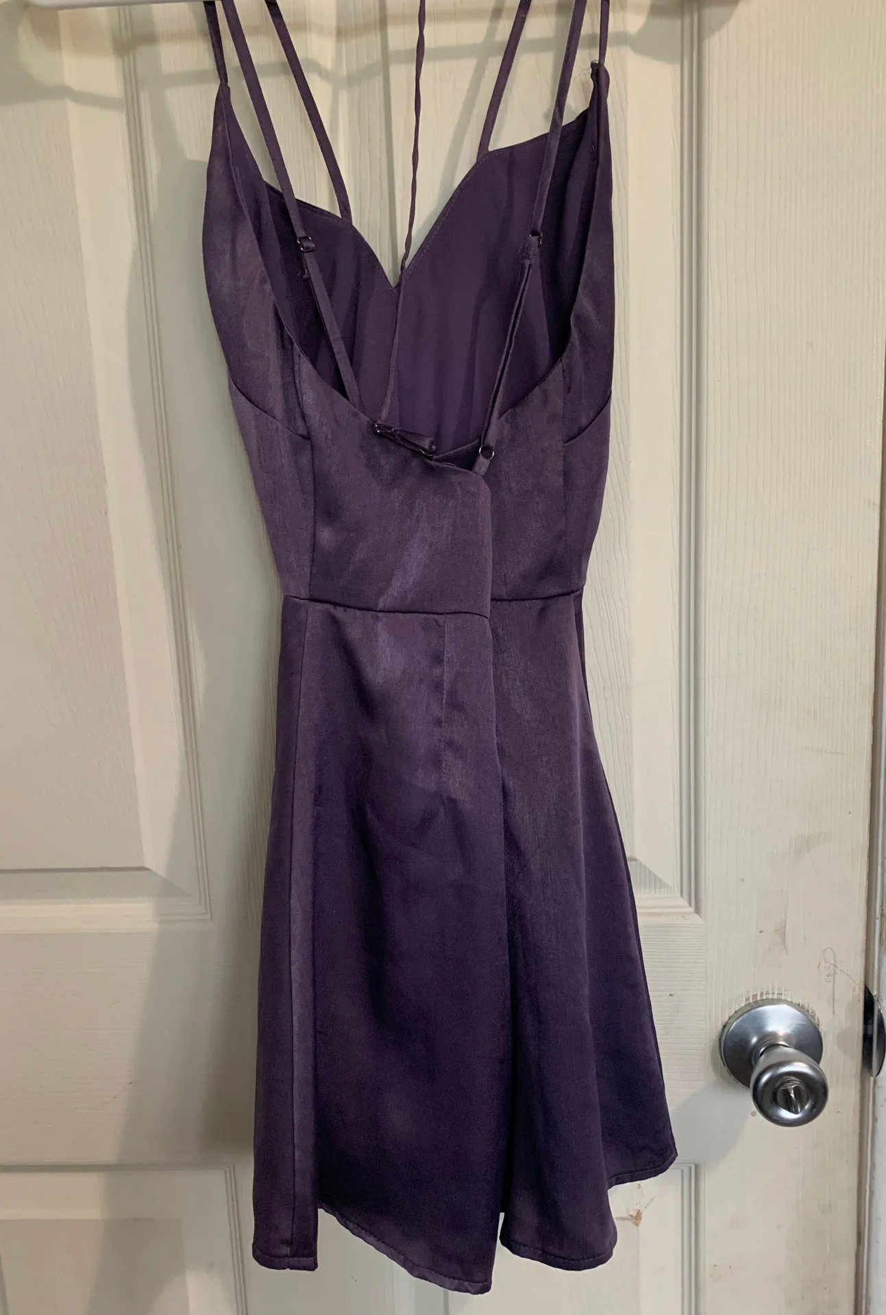Purple Satin Romper Size XS - Image 2