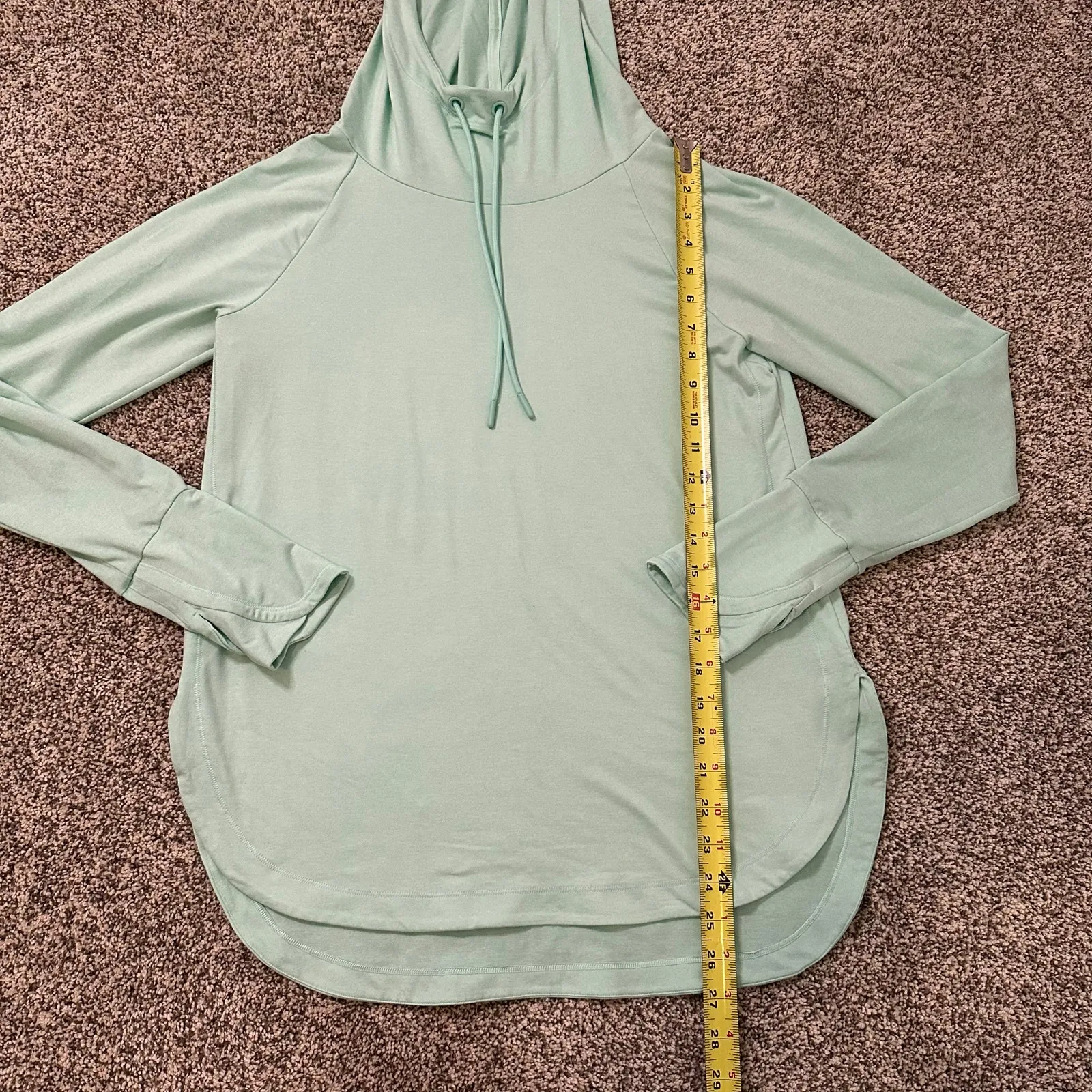 Athleta seafoam green blue pullover hoodie size S - Image 7