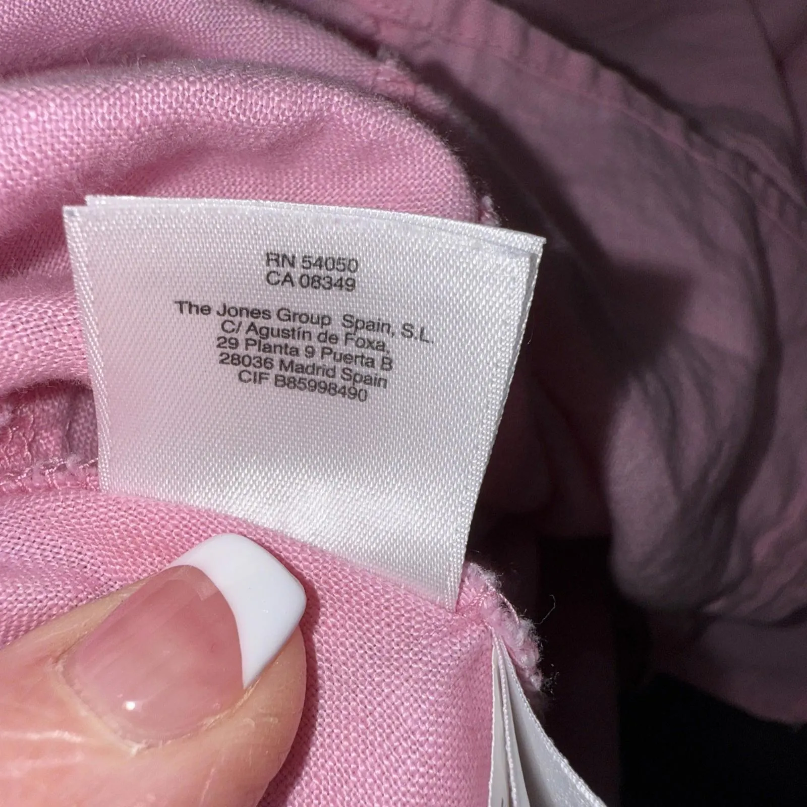 Jones New york Sport 100% Linen Pink Quiet Luxury Old Money Minimalist PM - Image 11