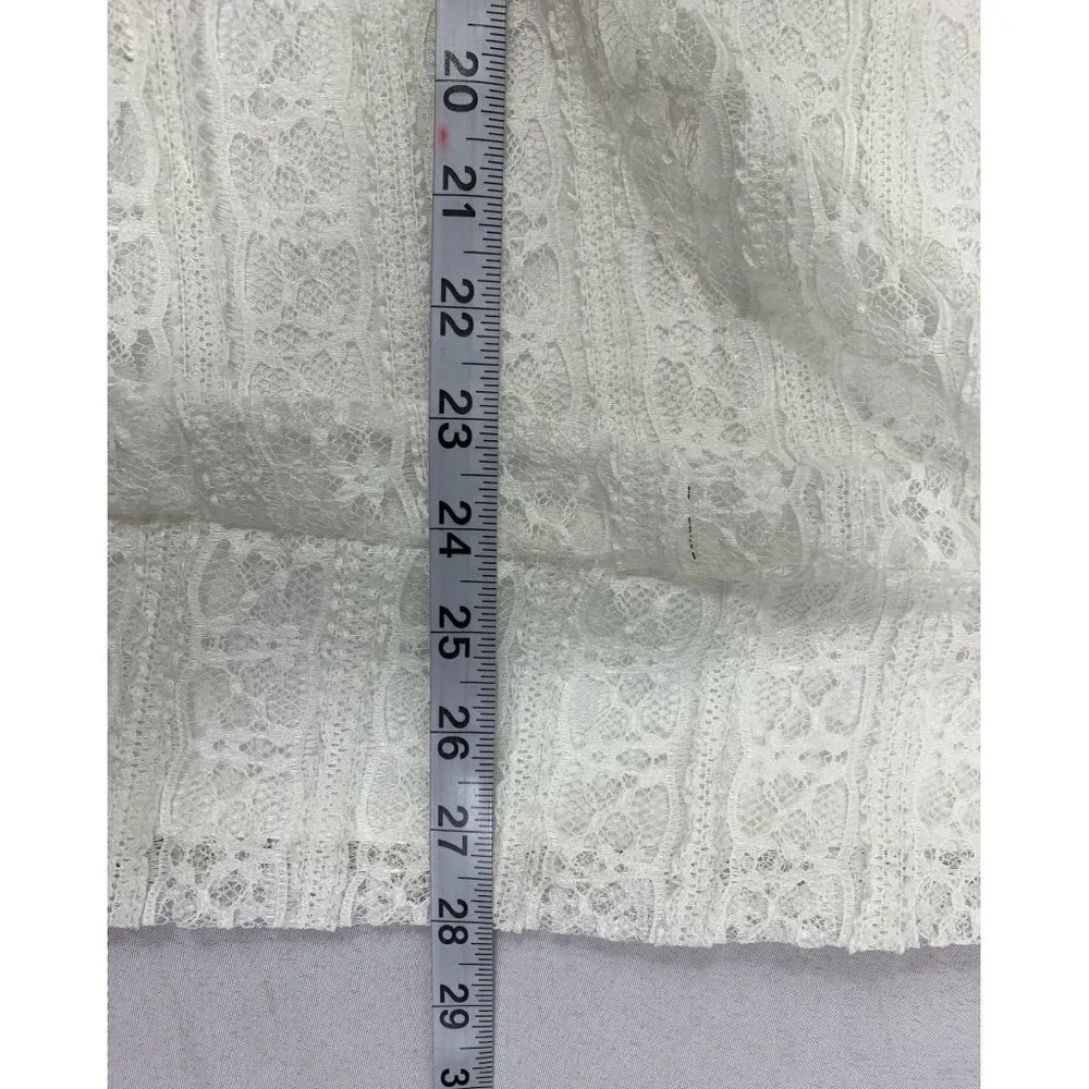 Dressbarn Women's White Lace Full Bloom Top - Image 6