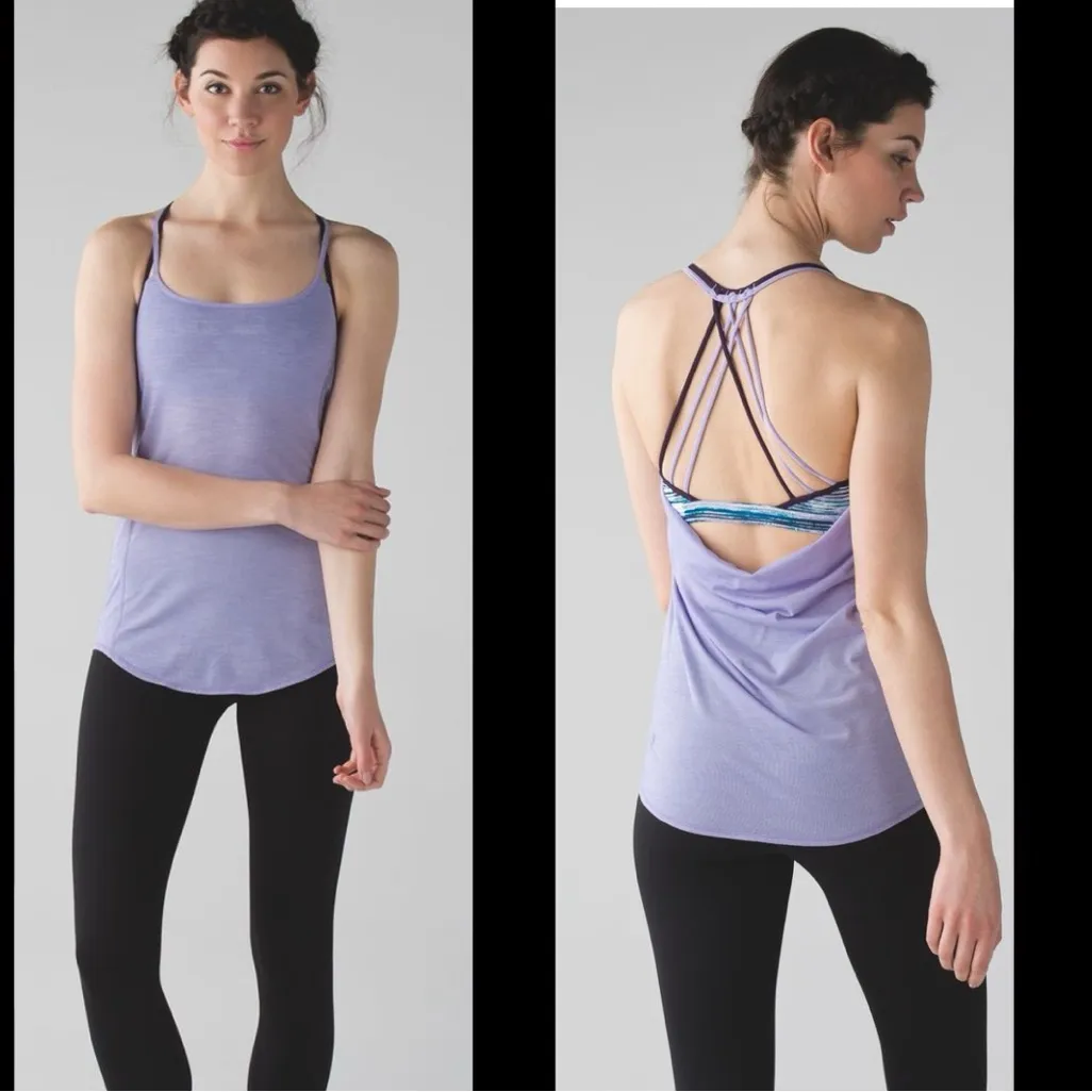 Lululemon Lighten Up Tank
Heathered Lilac / Blurry Belle Multi size 4 - Image 2