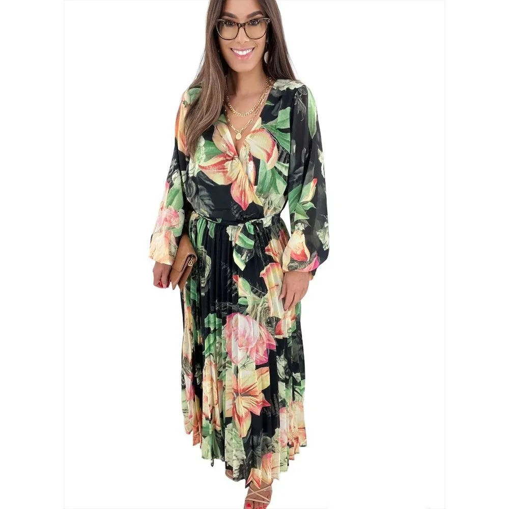 Flying Tomato Heavenly Hues Woven Pleated Midi Dress NEW - Image 2