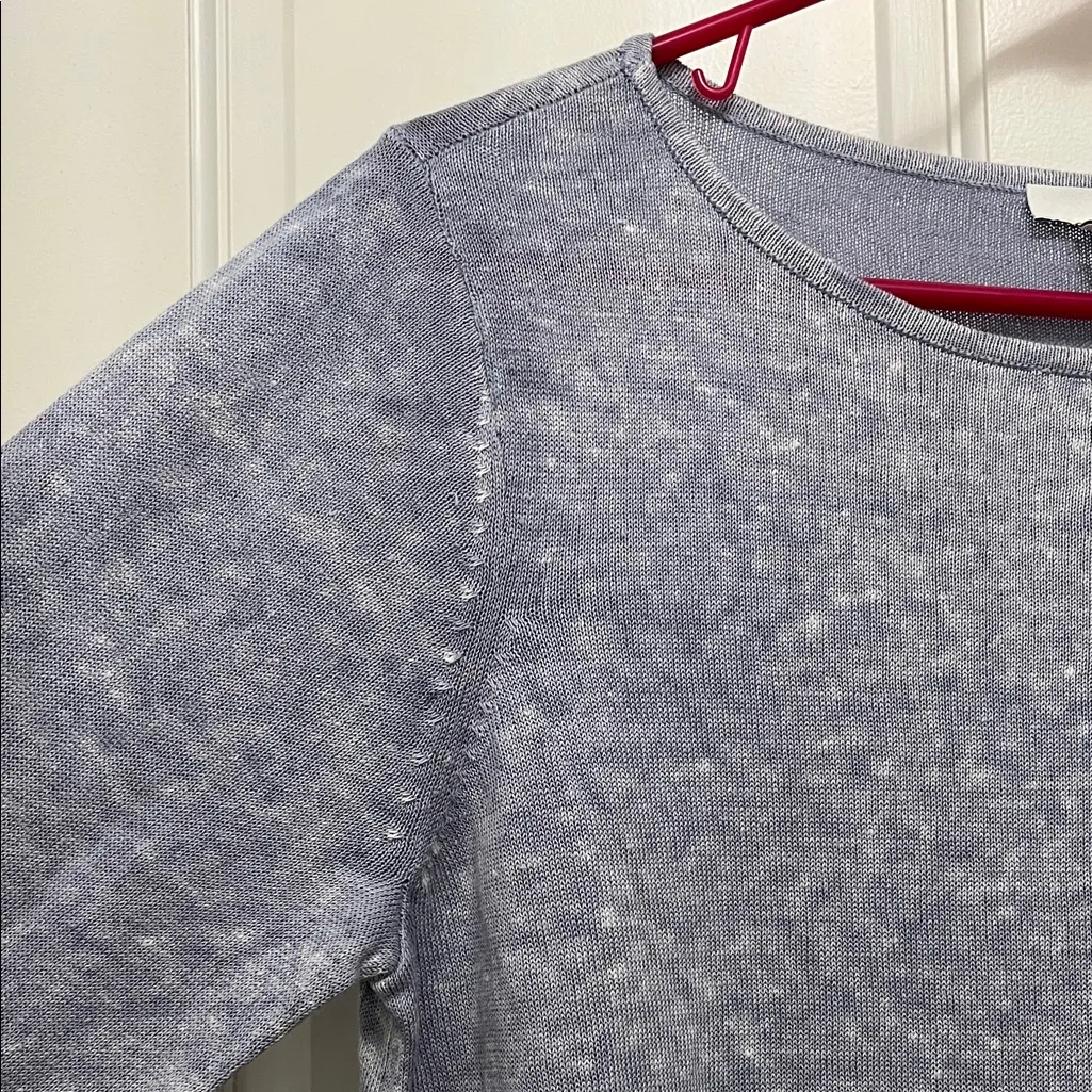 Pure Jill by J. Jill Light Blue Linen Cotton Modal Tunic Knit Top - Image 2