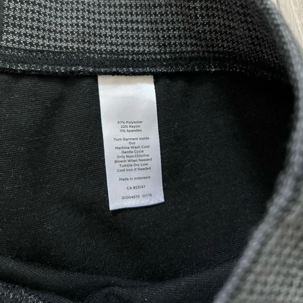 Talbots Ponte Knit Pull On Zip Hem Pants | Grey Houndstooth | Large - Image 9