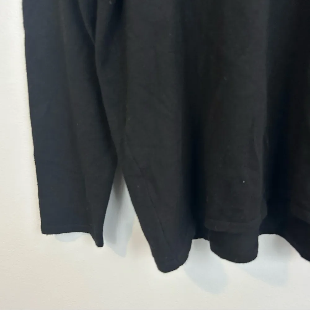 NWT H by Halston Lace Panel Black Cowl Neck  Sweater Size Medium - Image 13