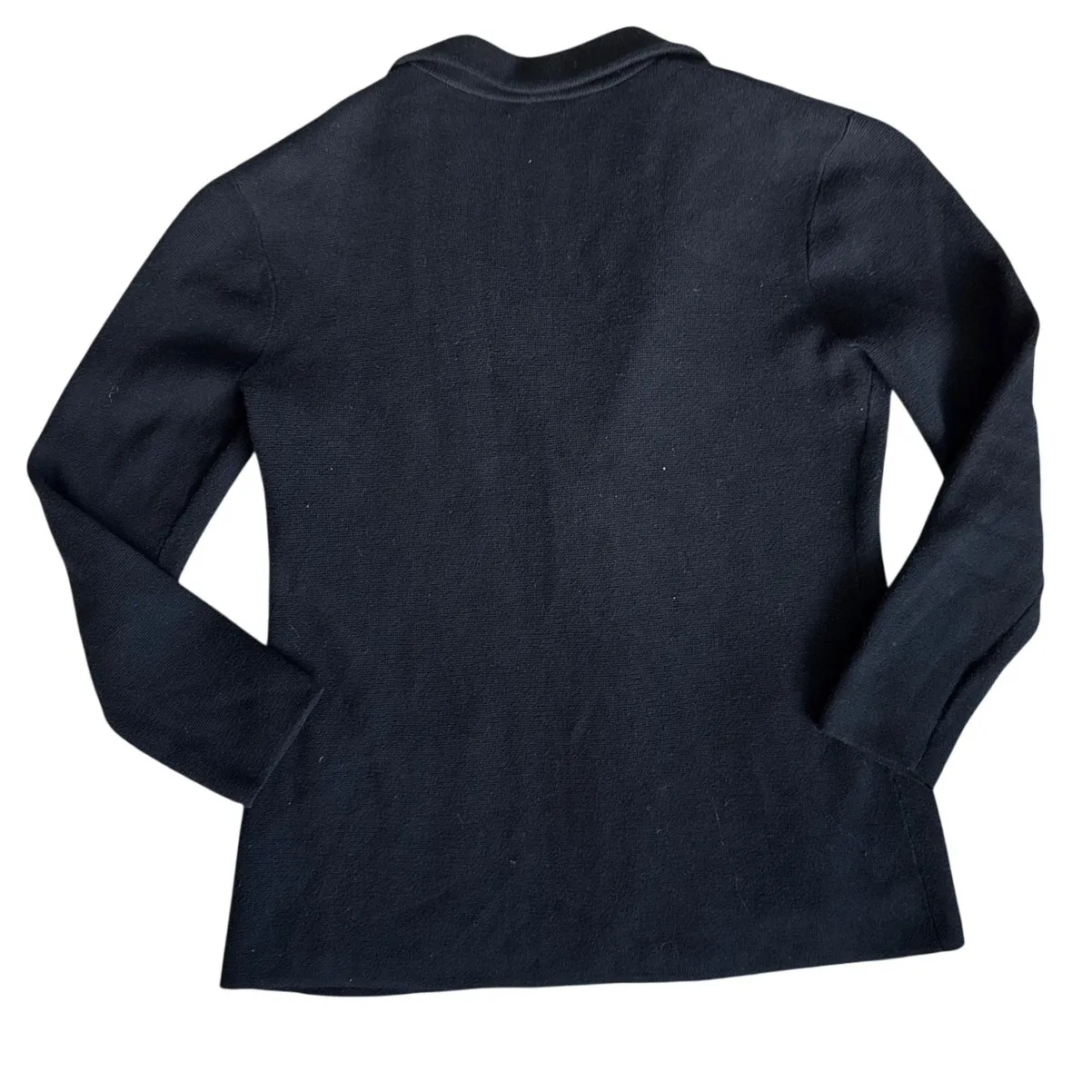 J. Crew Two  Button Long Sleeve Sweater Blazer Black Size Small - Image 9