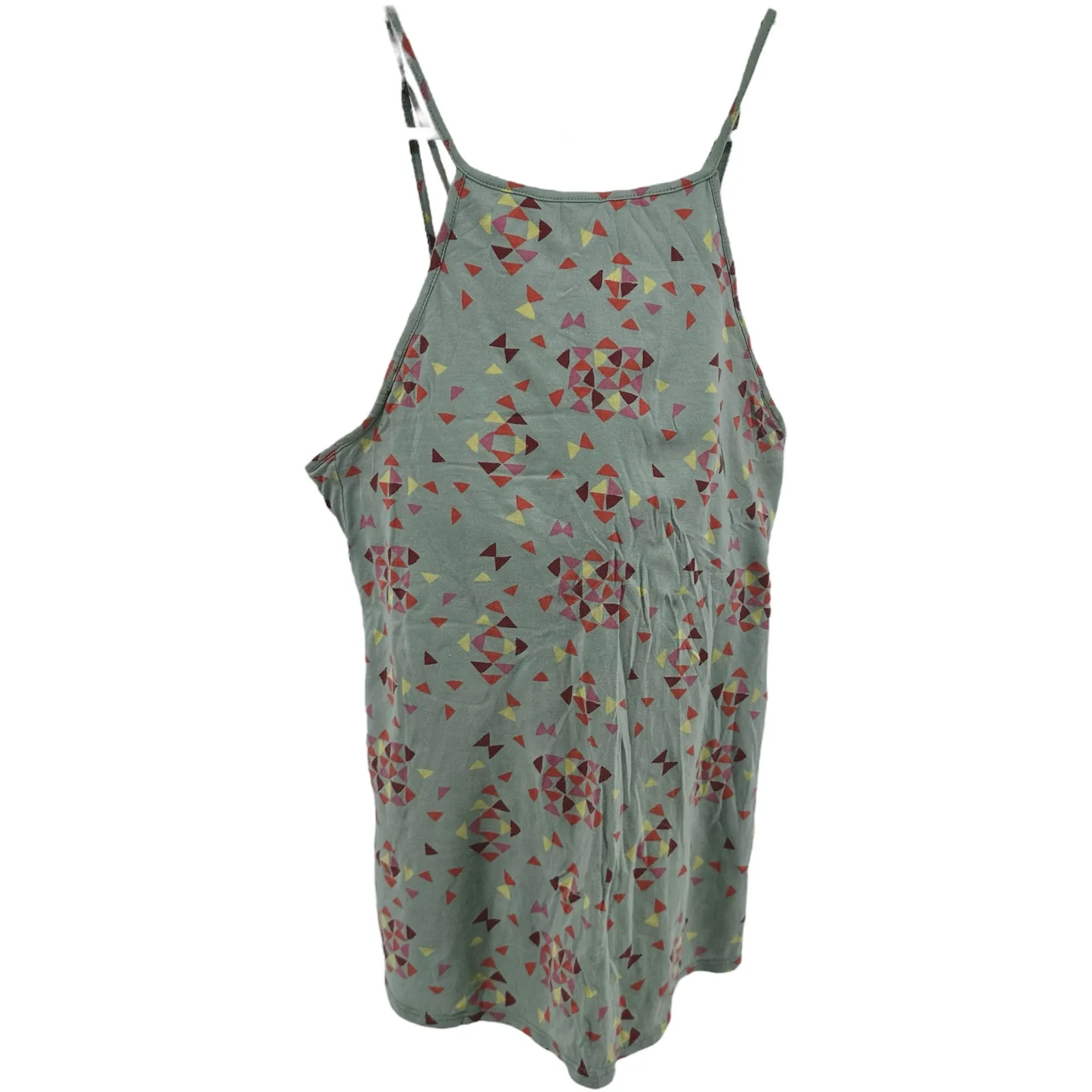 Patagonia Alpine Valley Halter Tank Top Geometric High Neck Gypsum Green Medium - Image 2