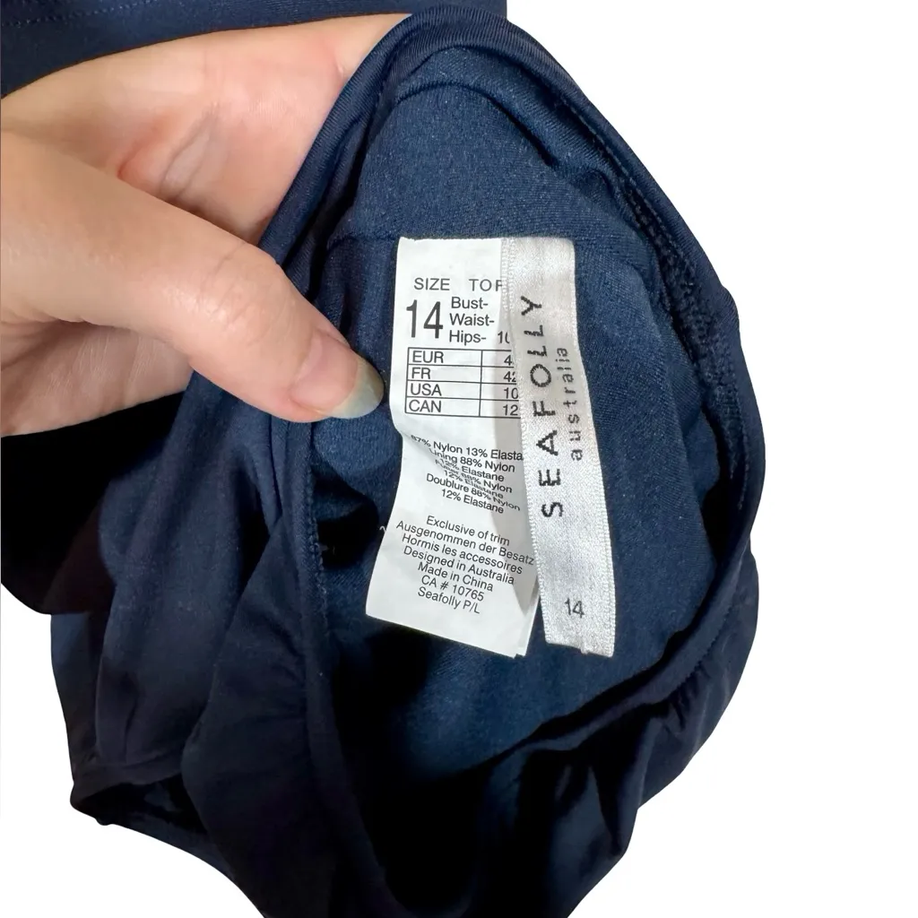 Anthropologie Seafolly Active Halter Cutout One-Piece Bathing Suit AU14/US10 - Image 9