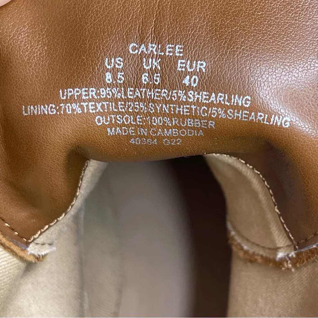 Lauren Ralph Lauren Carlee suede tan combat lace - Image 8