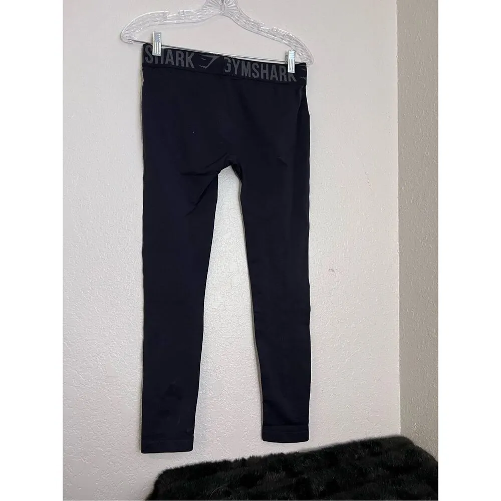 Gymshark Womens Black Long Logo Waist Workout Leggings M - Image 3