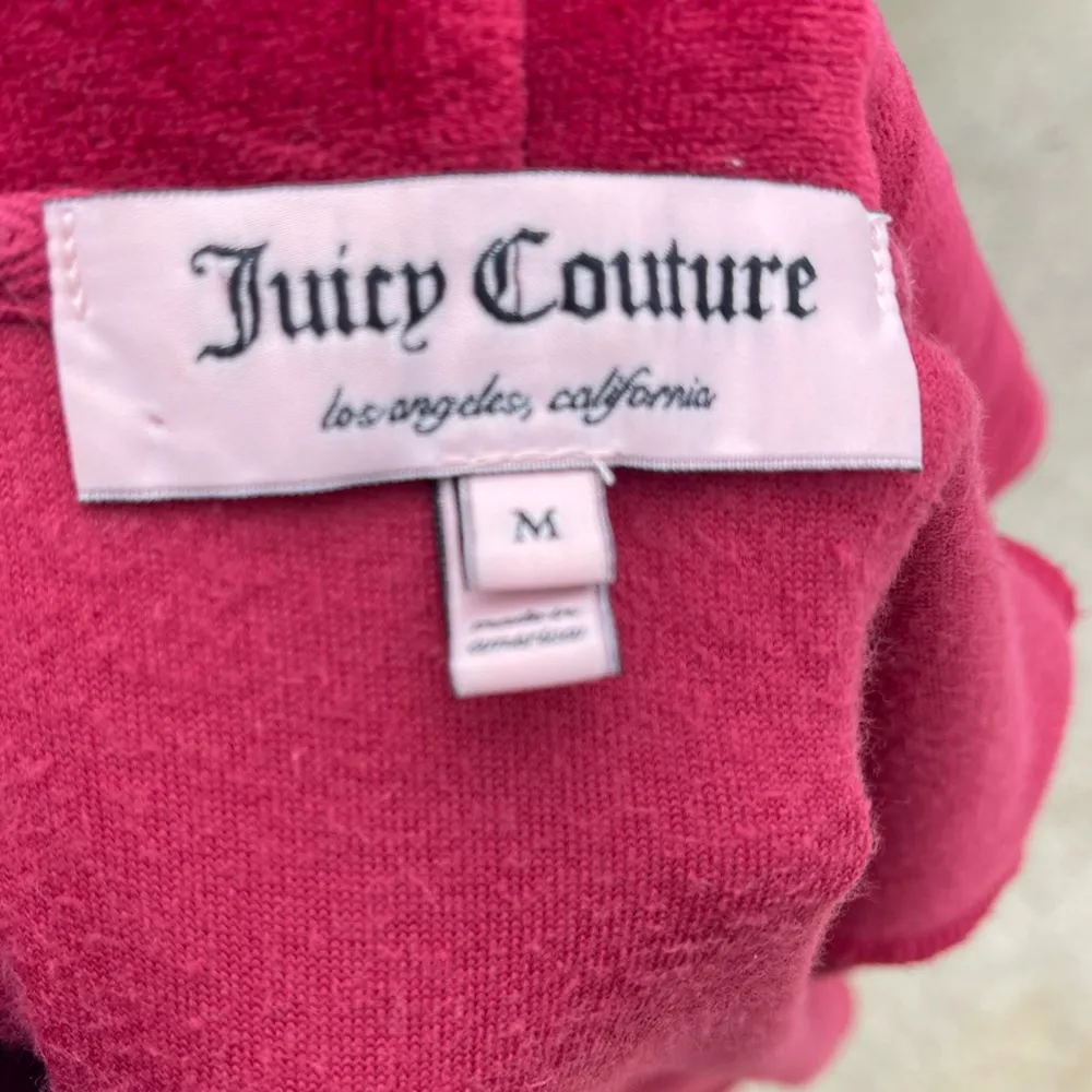Vintage Juicy Couture Velour Zip Up Hoodie size M - Image 3