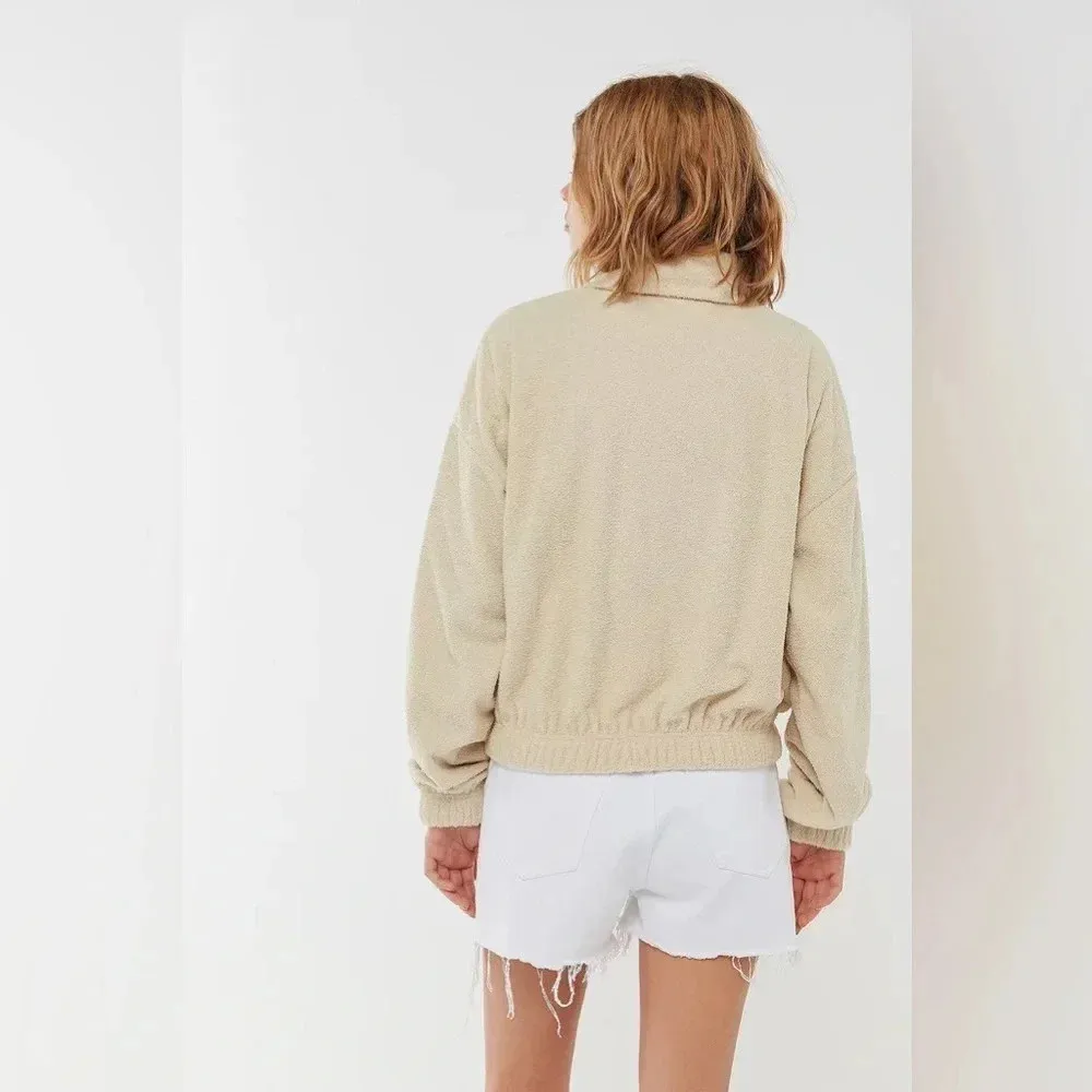 Urban Outfitters UO Track Meet Half-Zip Fleece Popover Sweatshirt Size Small S - Image 4