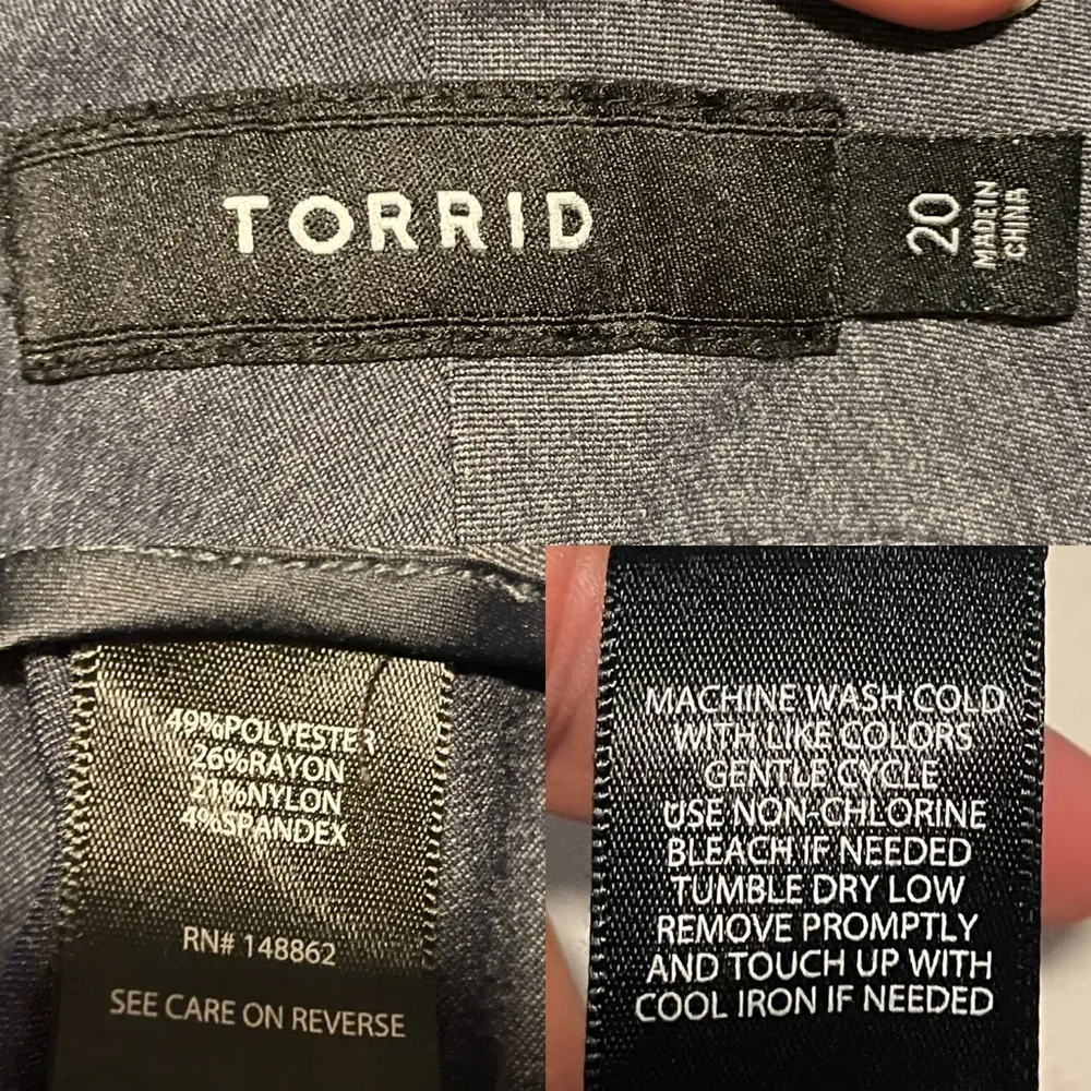 Torrid Womens Shorts Gray Dressy Stretch Wide Waistband Cuffed Hem Plus Size 20 - Image 10