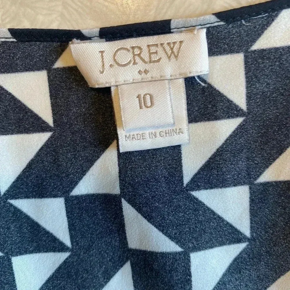 J. Crew Factory White & Black‎ Geometric Cap - Image 2