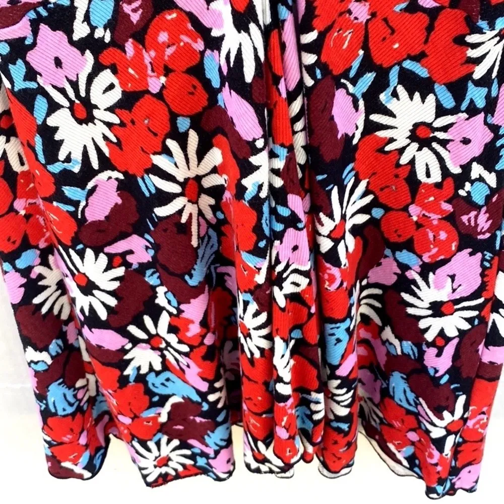 NWT Free People Womens small short sleeve Black red Combo Floral Dress - Image 5